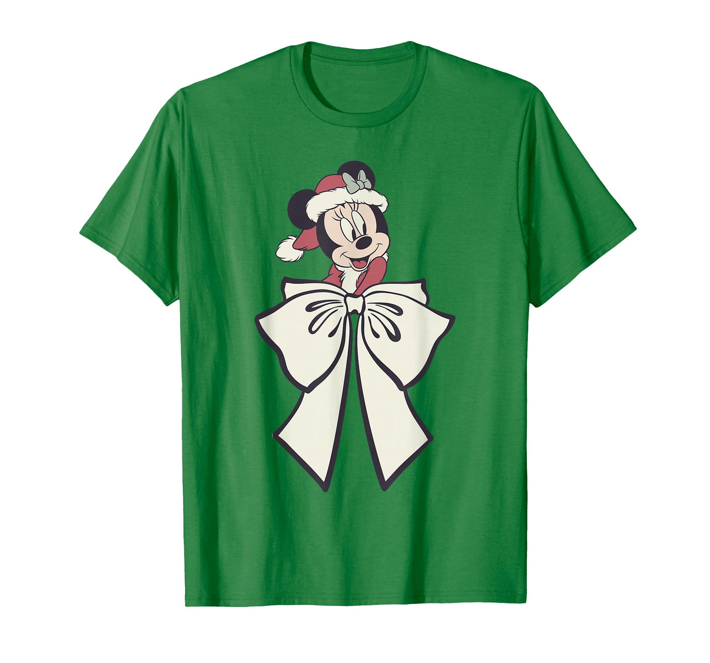 Disney Minnie Mouse Christmas Mrs. Claus Big Bow Portrait T-Shirt