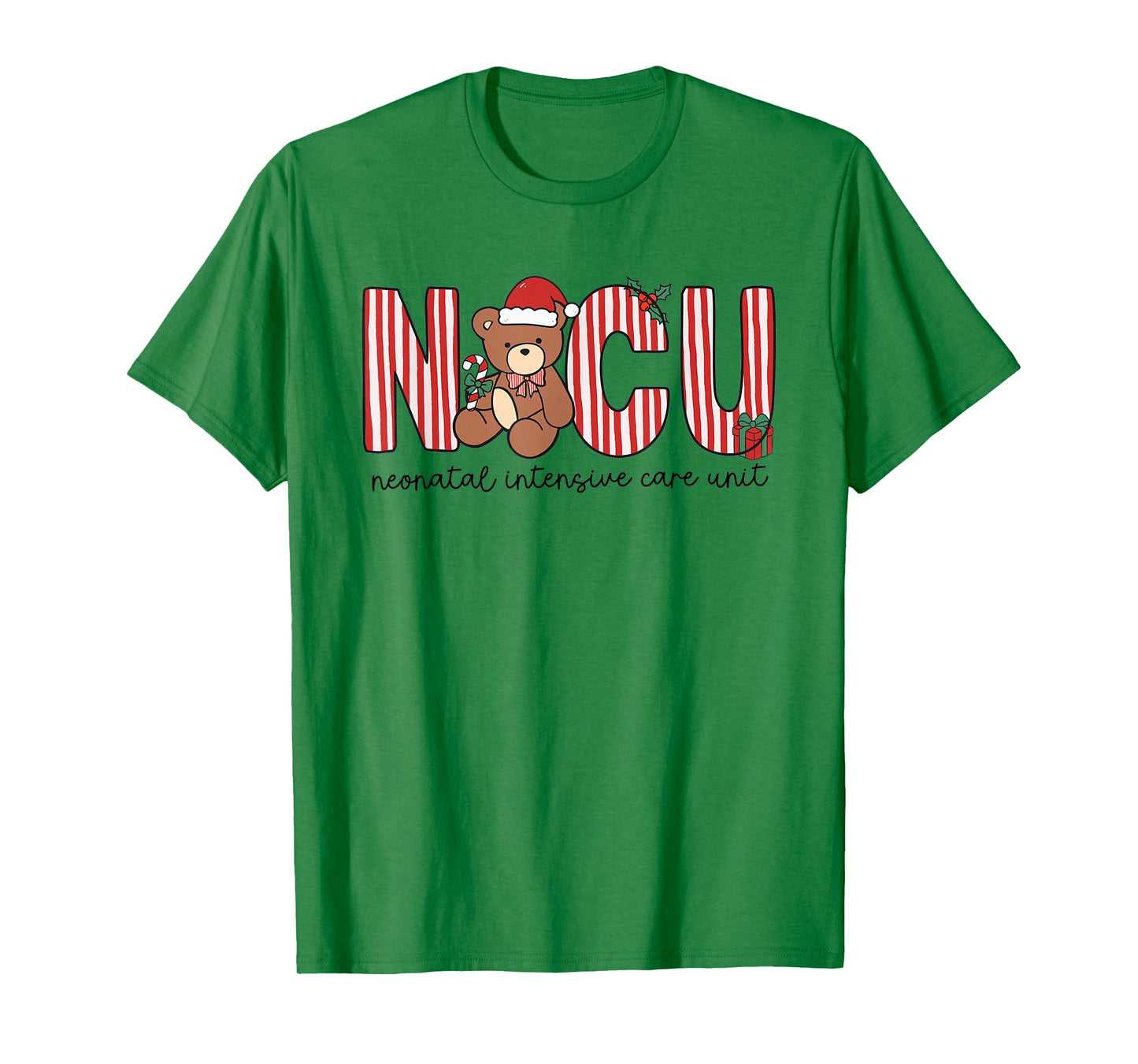Women NICU Christmas Neonatal Intensive Care Unit Holiday T-Shirt