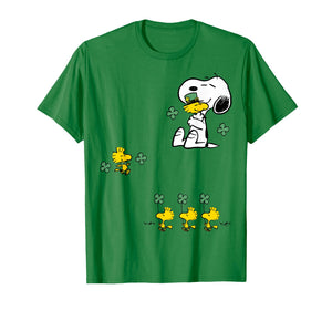 Snoopy & Woodstock - St Patrick's Day Shamrock T-Shirt