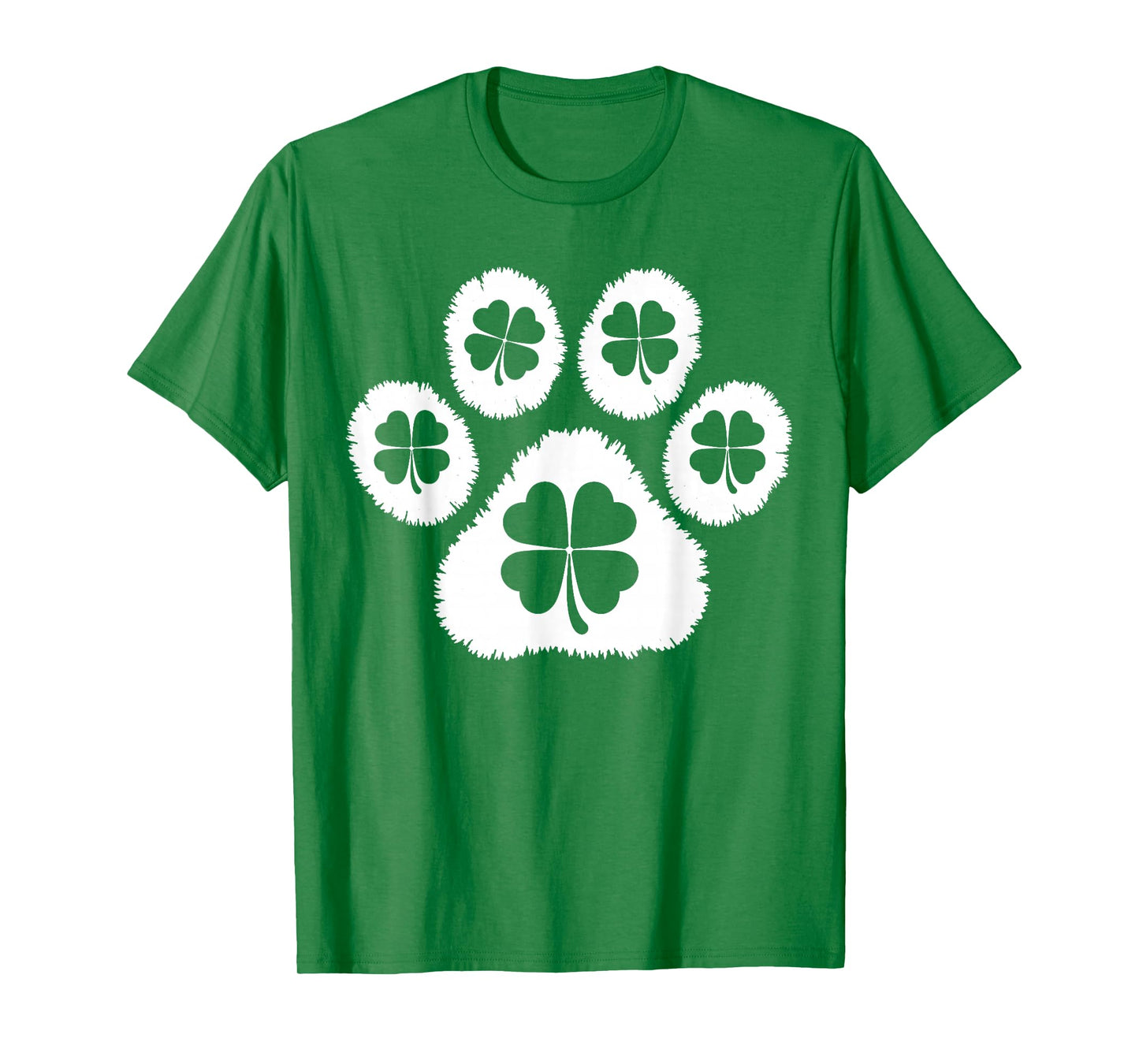 Paw Print Dog Owner Lover Patricks Day Shamrock Men Women T-Shirt