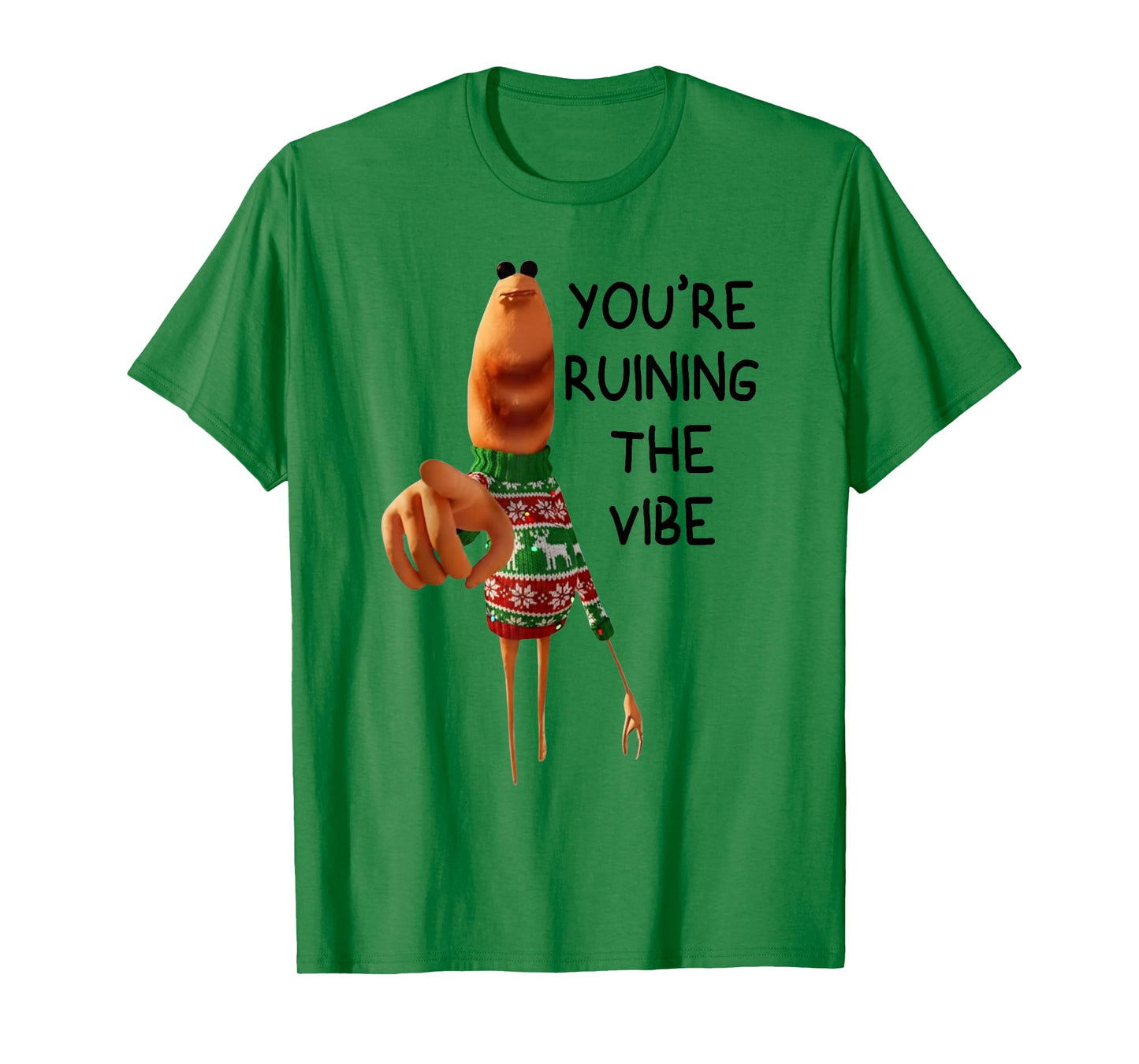 Funny Marcus The Worm You're Ruining The Vibe Christmas Meme T-Shirt