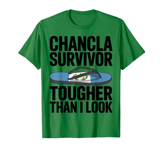 Chancla Survivor Guatemala Funny Guatemalan Flag T-Shirt