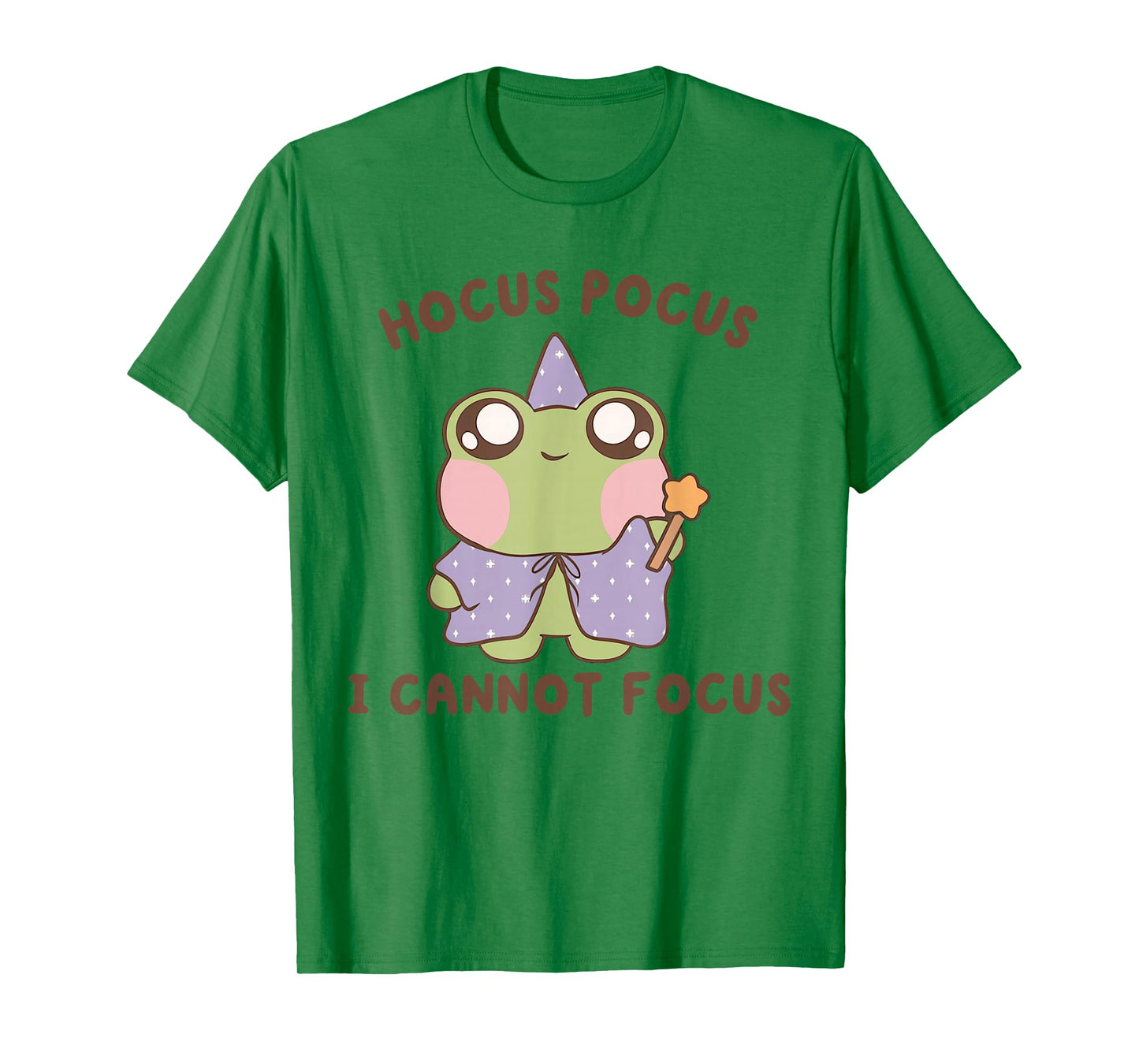 Hocus Pocus I Cannot Focus Funny ADHD Positive Frog T-Shirt