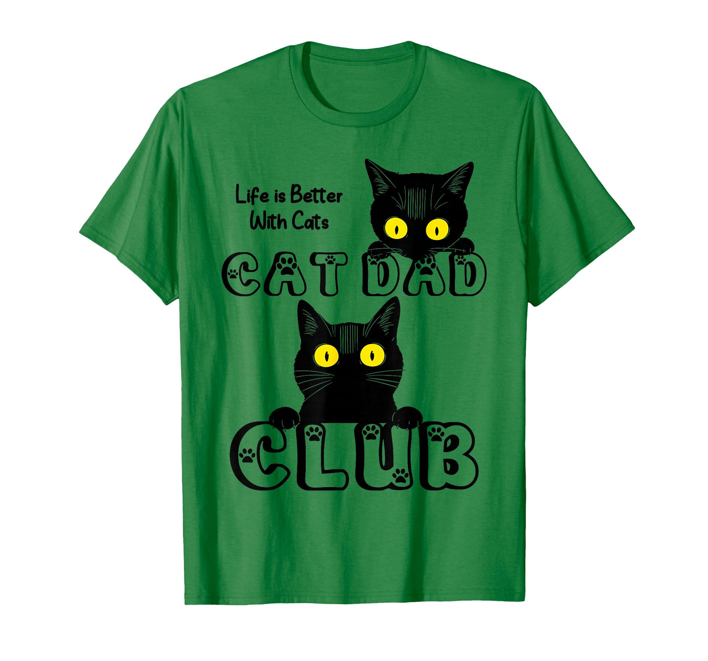 Funny Cat Dad Club Husband Birthday Fathers Day T-Shirt