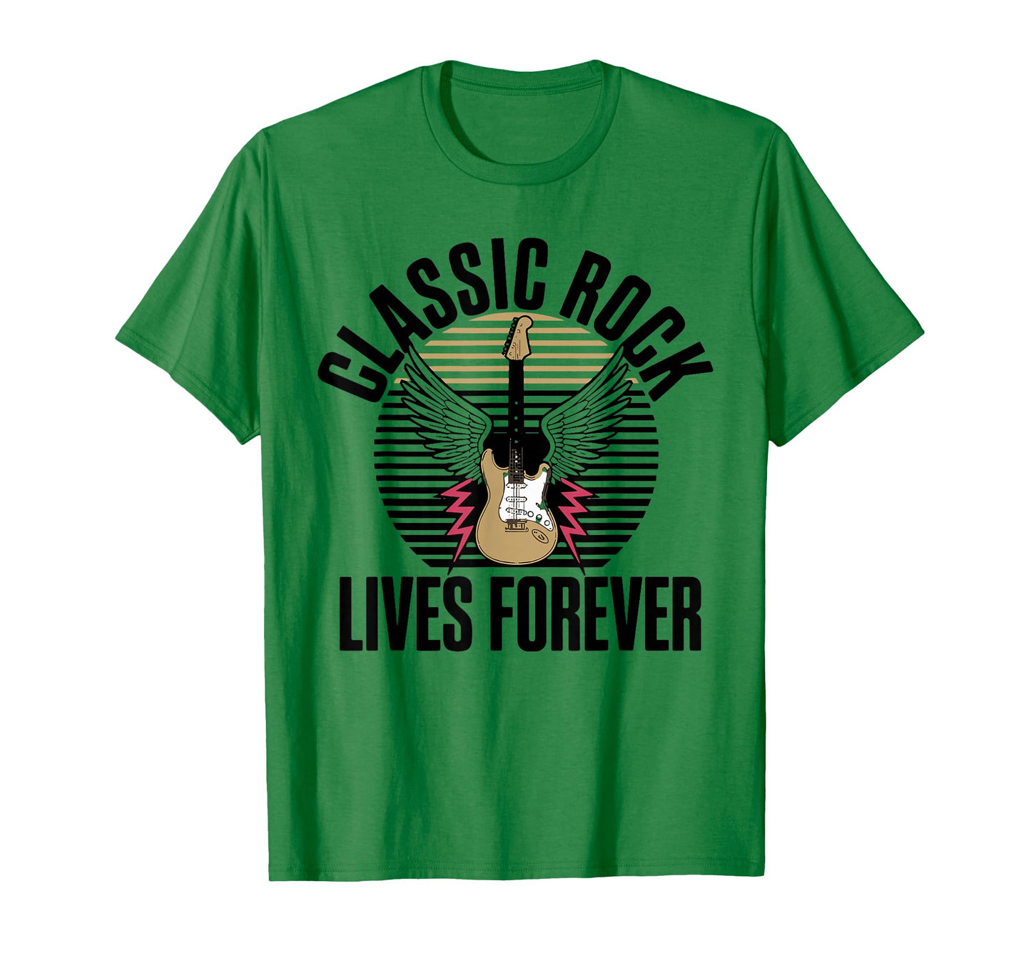 Classic Rock Lives Forever Guitar Wings T-Shirt