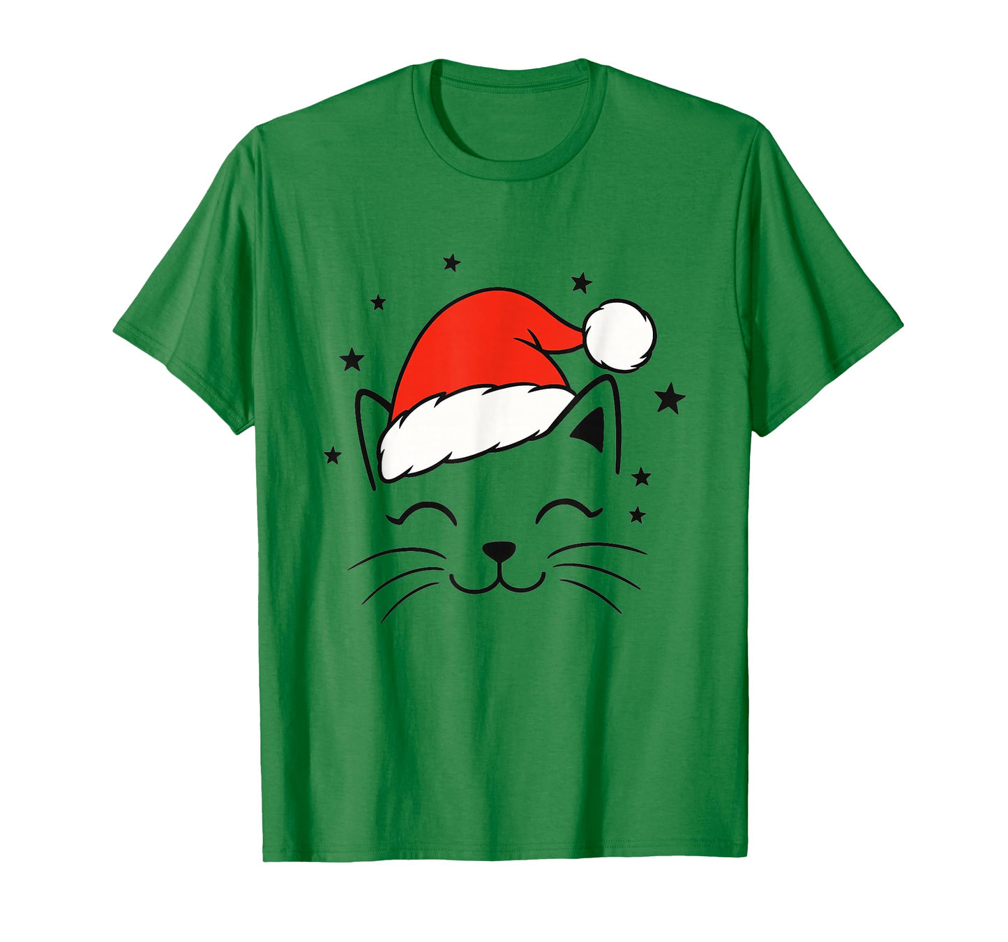 Meowy Catmas Cat Christmas Cute Kitten Cats Santa Hat T-Shirt