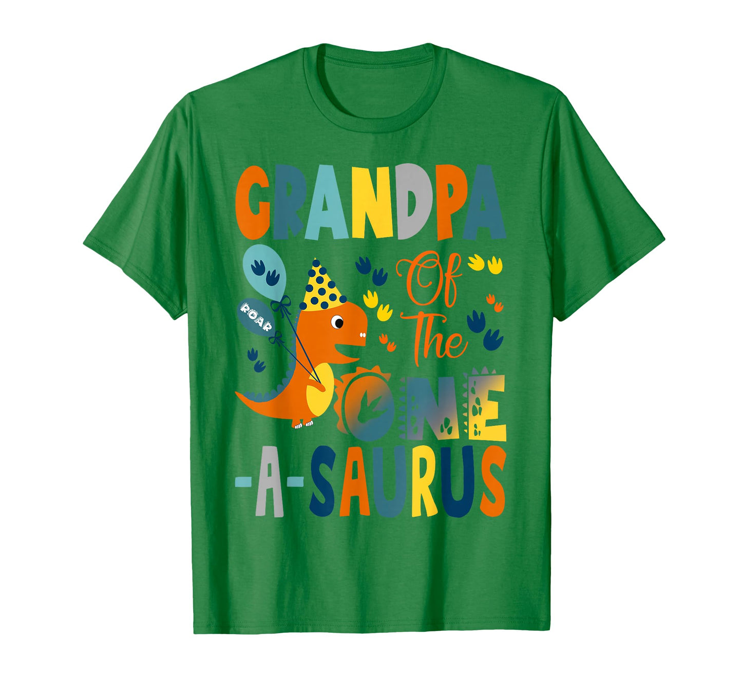 Grandpa of The One-A-Saurus 1st Birthday Boy Dinosaur T-Shirt