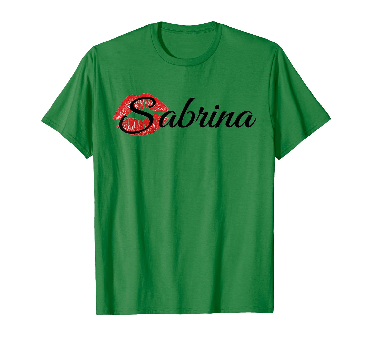 Sabrina Retro Lips Tee Bold Name Birthday T-Shirt