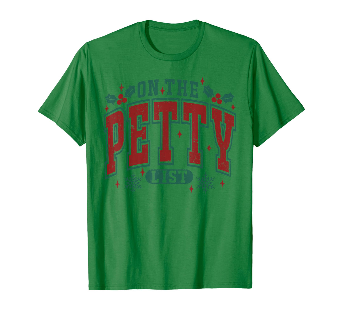 On The Petty List Funny Christmas Retro Holiday Humor T-Shirt