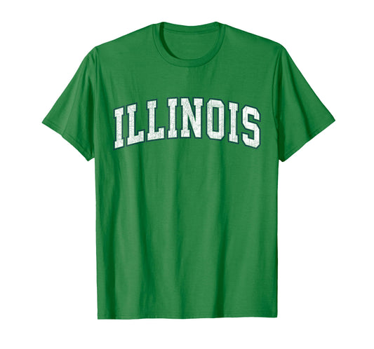 Retro Illinois Tee Vintage Illinois Orange Blue Throwback IL T-Shirt