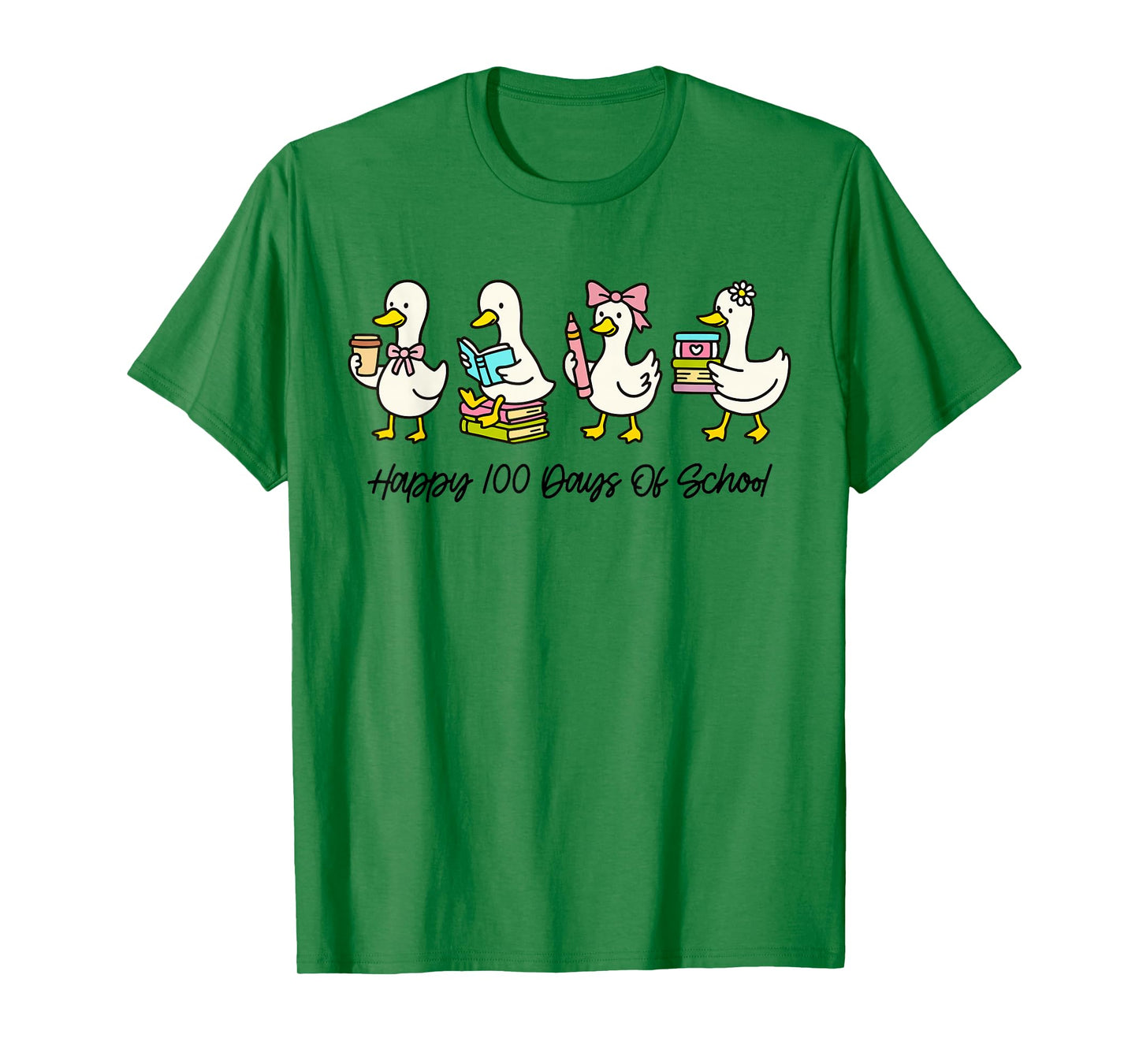 Happy 100 Days of School Goose Teacher Kid 100th Day Smarter T-Shirt