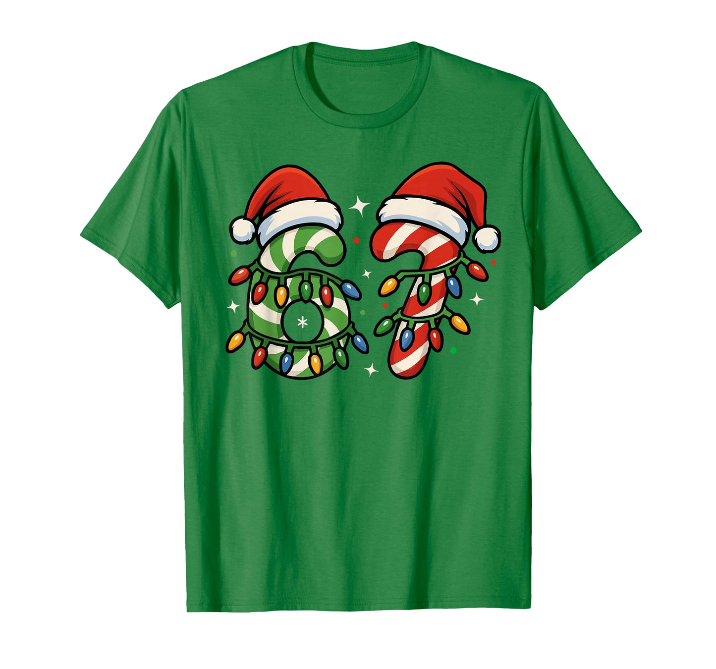 Six Seven Christmas Meme Matching 6 7 Kids Men Funny Holiday T-Shirt