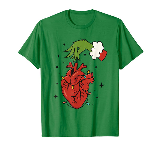 Cardiology Nurse Christmas, Cardiac Nurse Christmas Crew T-Shirt