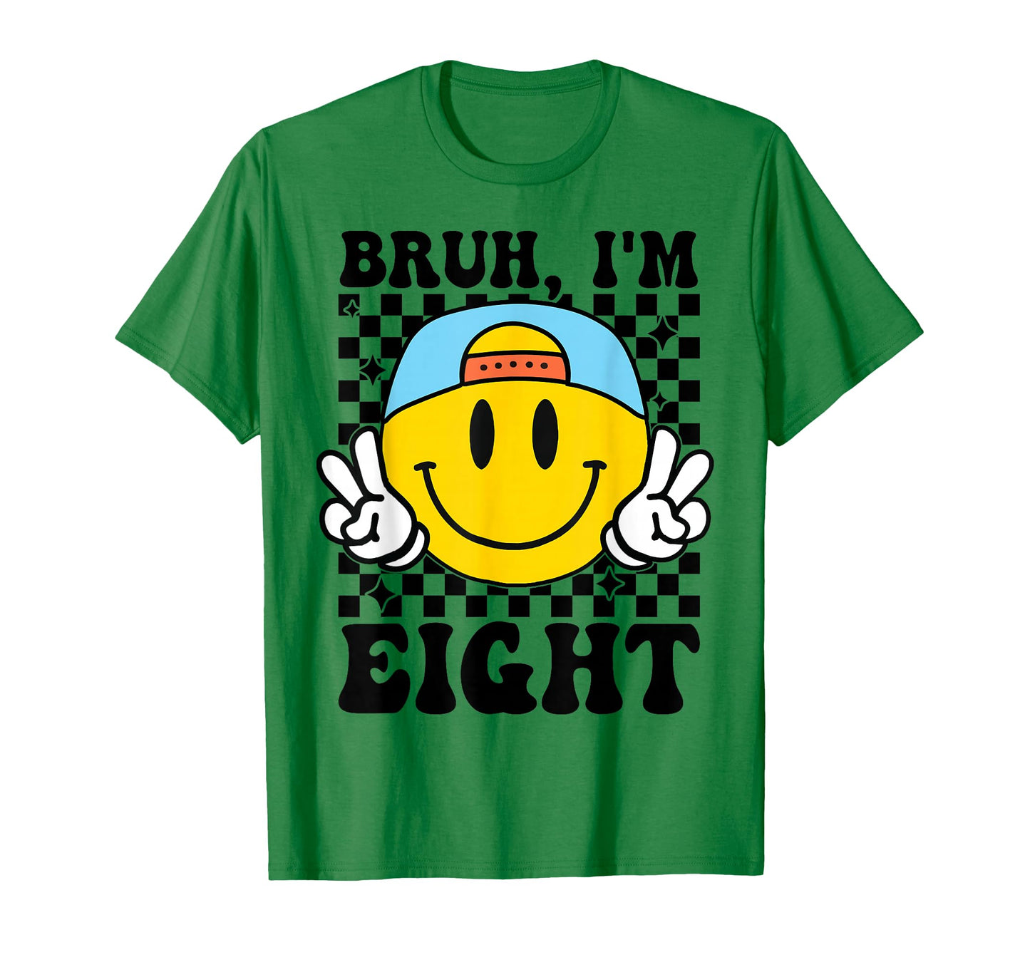 Bruh I'm Eight 8 8th Birthday Groovy Boys Girls 8 Years Old T-Shirt