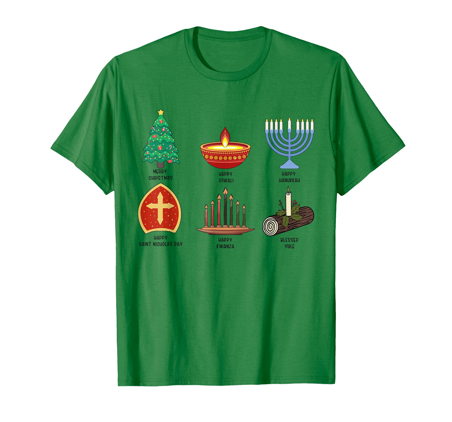 Happy Holidays Around The World Multicultural Celebration T-Shirt