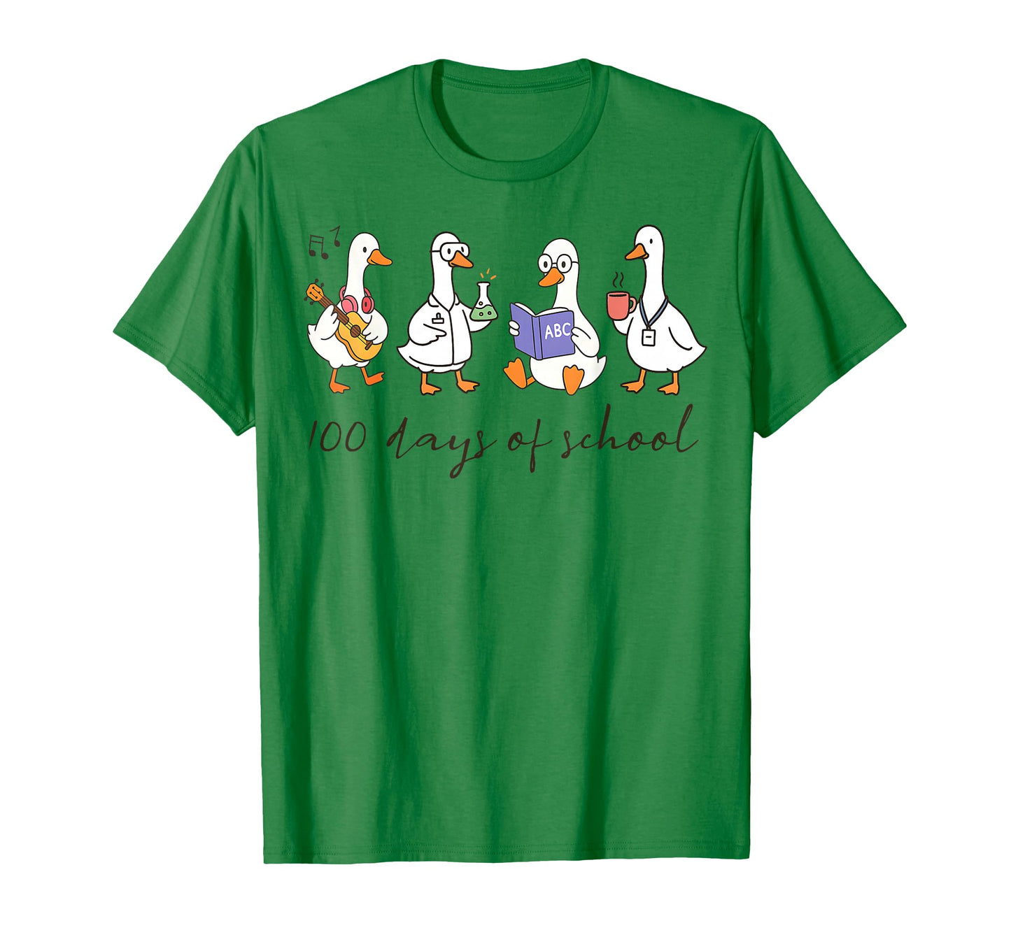 100 Days of School Goose 100th Day of School Boys Girls Kids T-Shirt