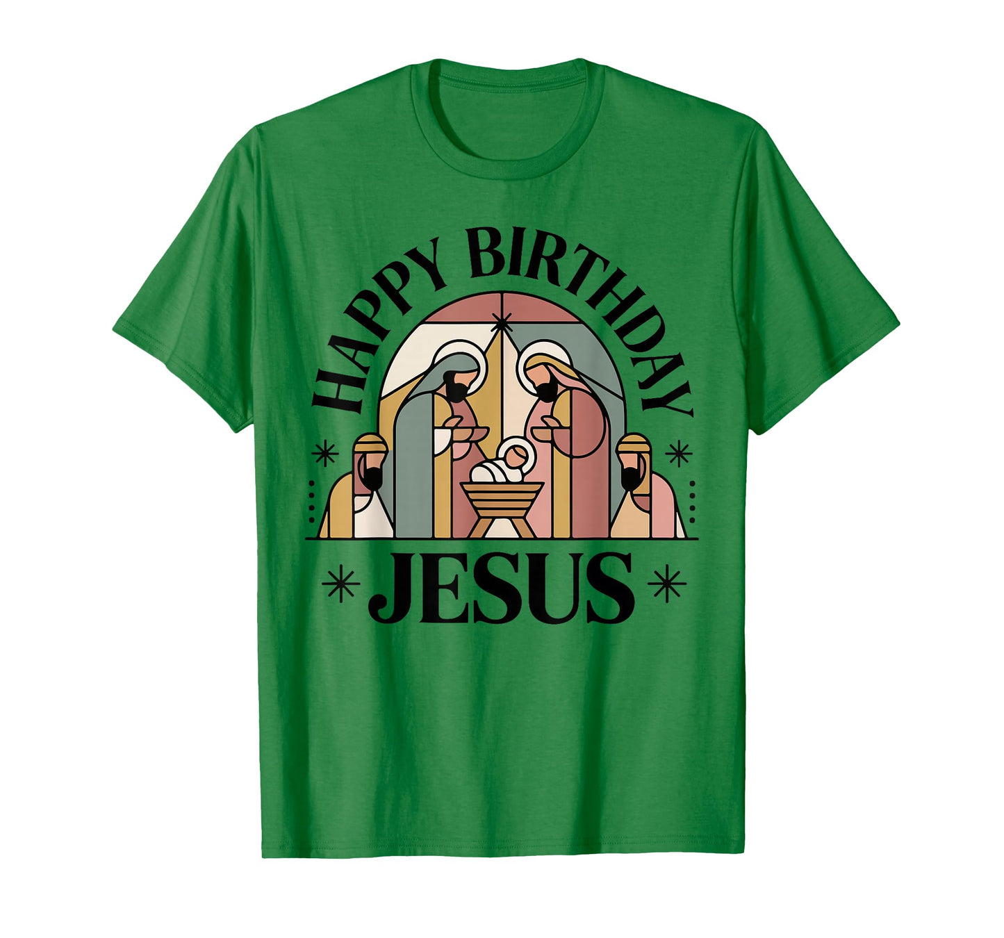 Happy Birthday Jesus Christmas Christian Outfit Toddler Girl T-Shirt