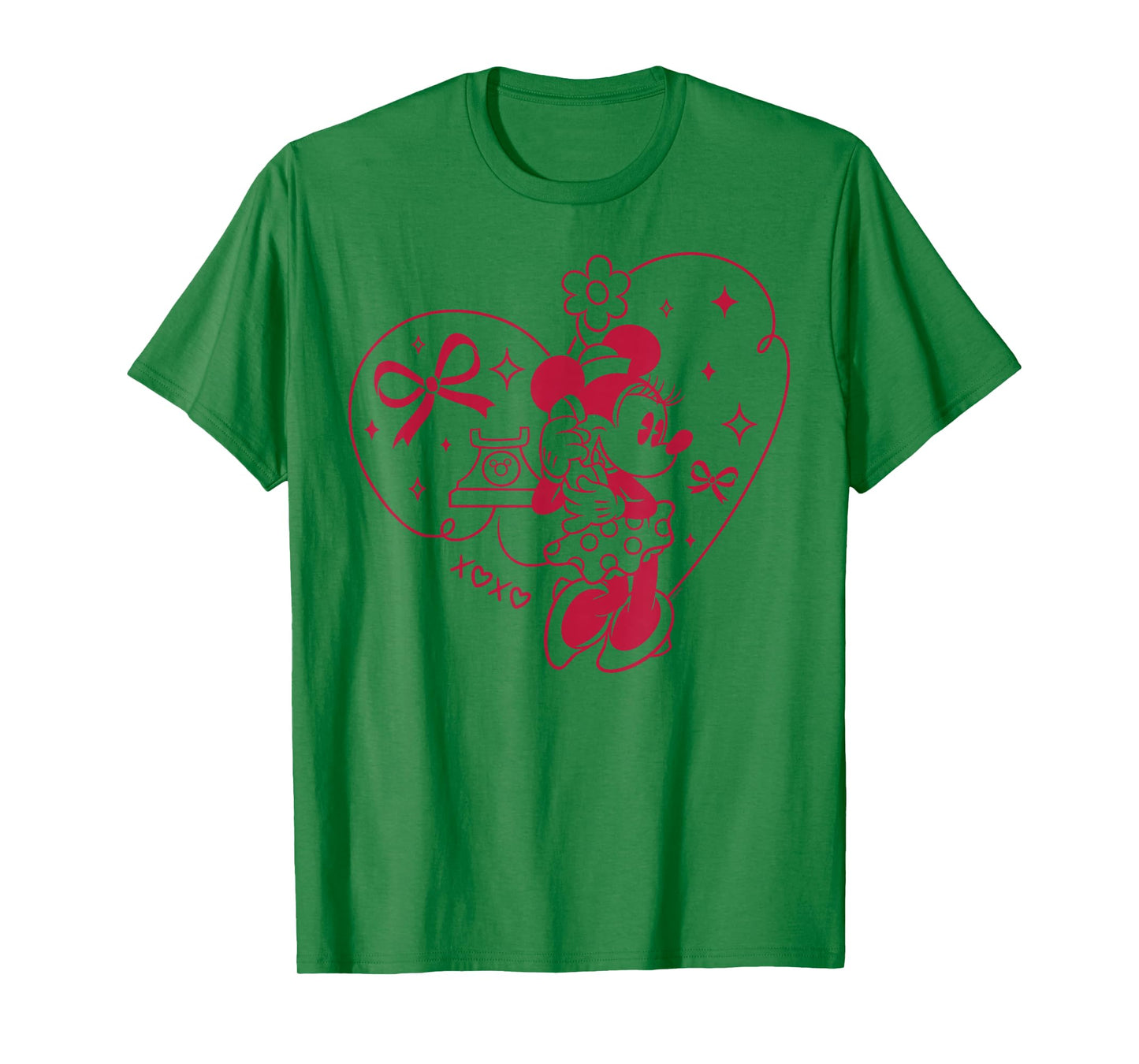 Disney Minnie Mouse XOXO Heart Coquette Valentine's Day T-Shirt