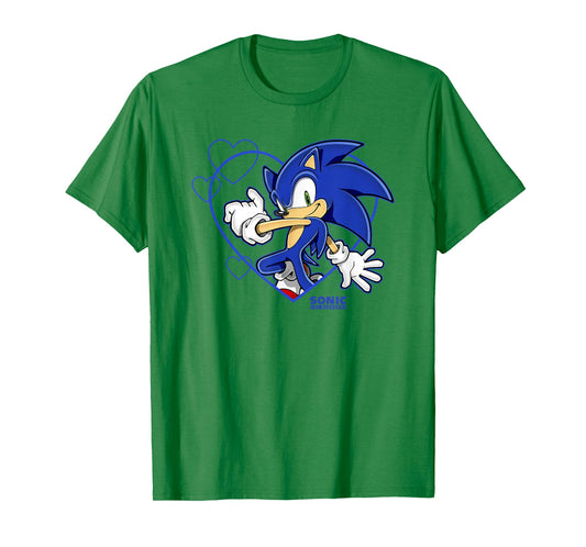Sonic The Hedgehog Valentine's Day Sonic Heart Portrait T-Shirt