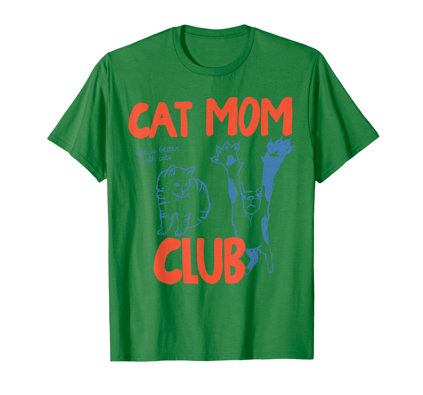 Retro Cat Mom Club Women Mothers Day Funny Cat Meme T-Shirt