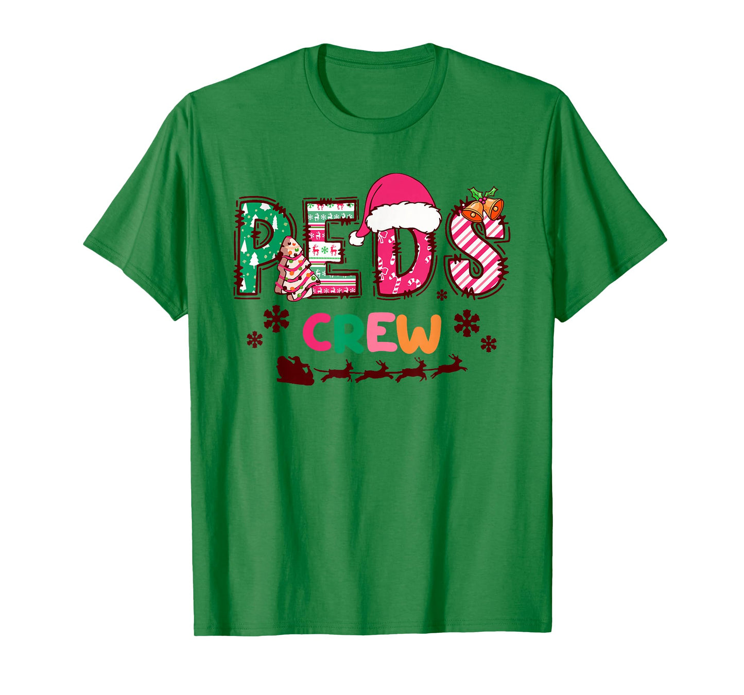 Peds Crew Christmas Pediatric Nurse Team T-Shirt