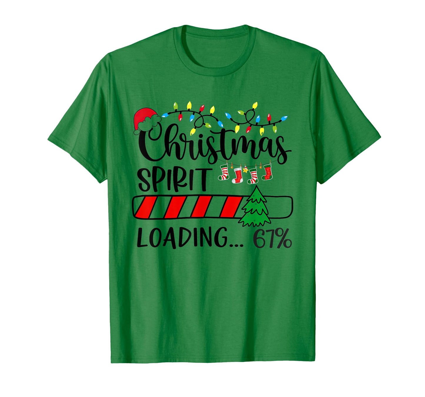 67 Meme Six Seven Christmas Spirit Loading 67 Funny T-Shirt