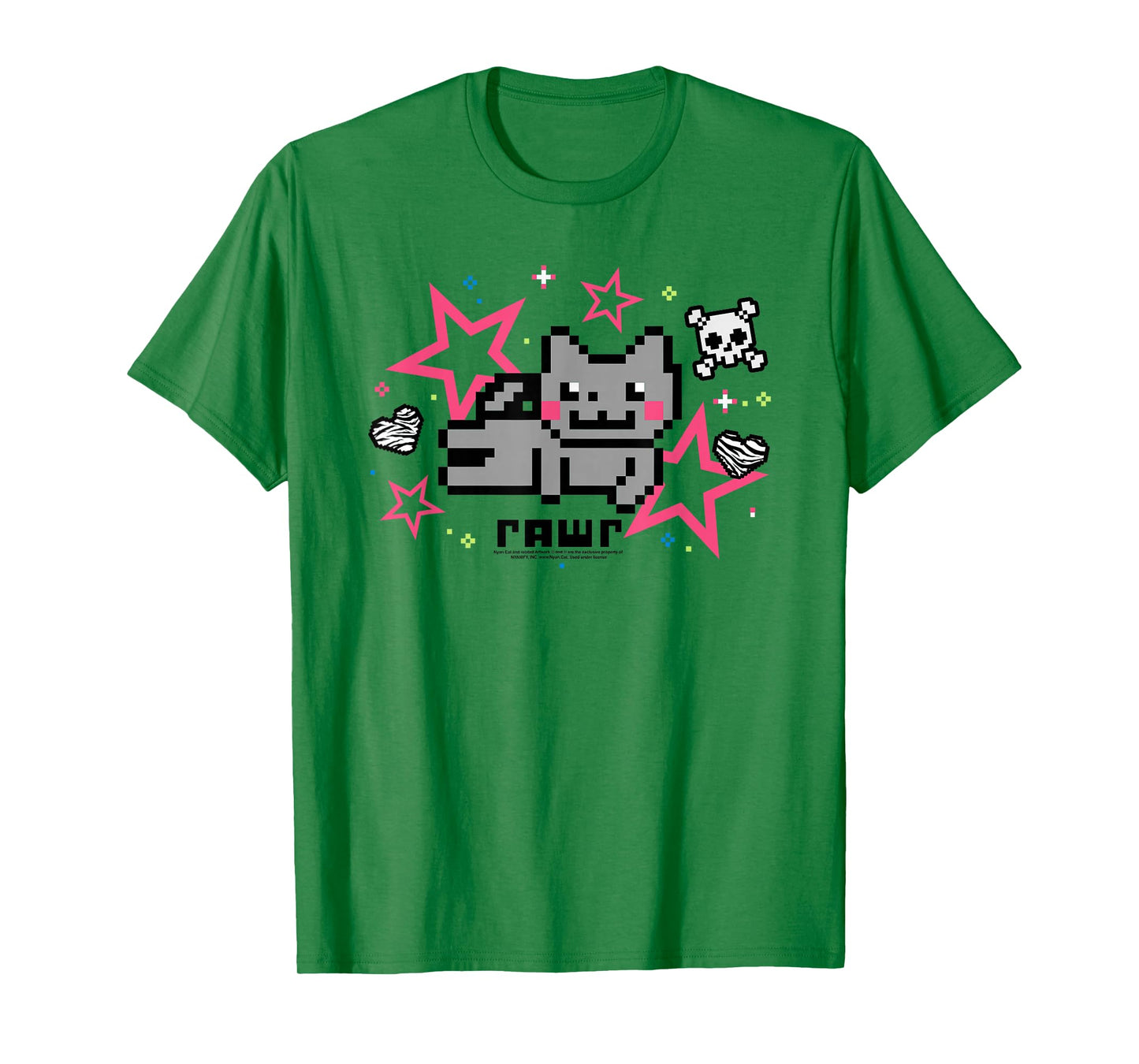 Nyan Cat Rawr Pink Scene Collage Internet Meme Funny Kitty T-Shirt