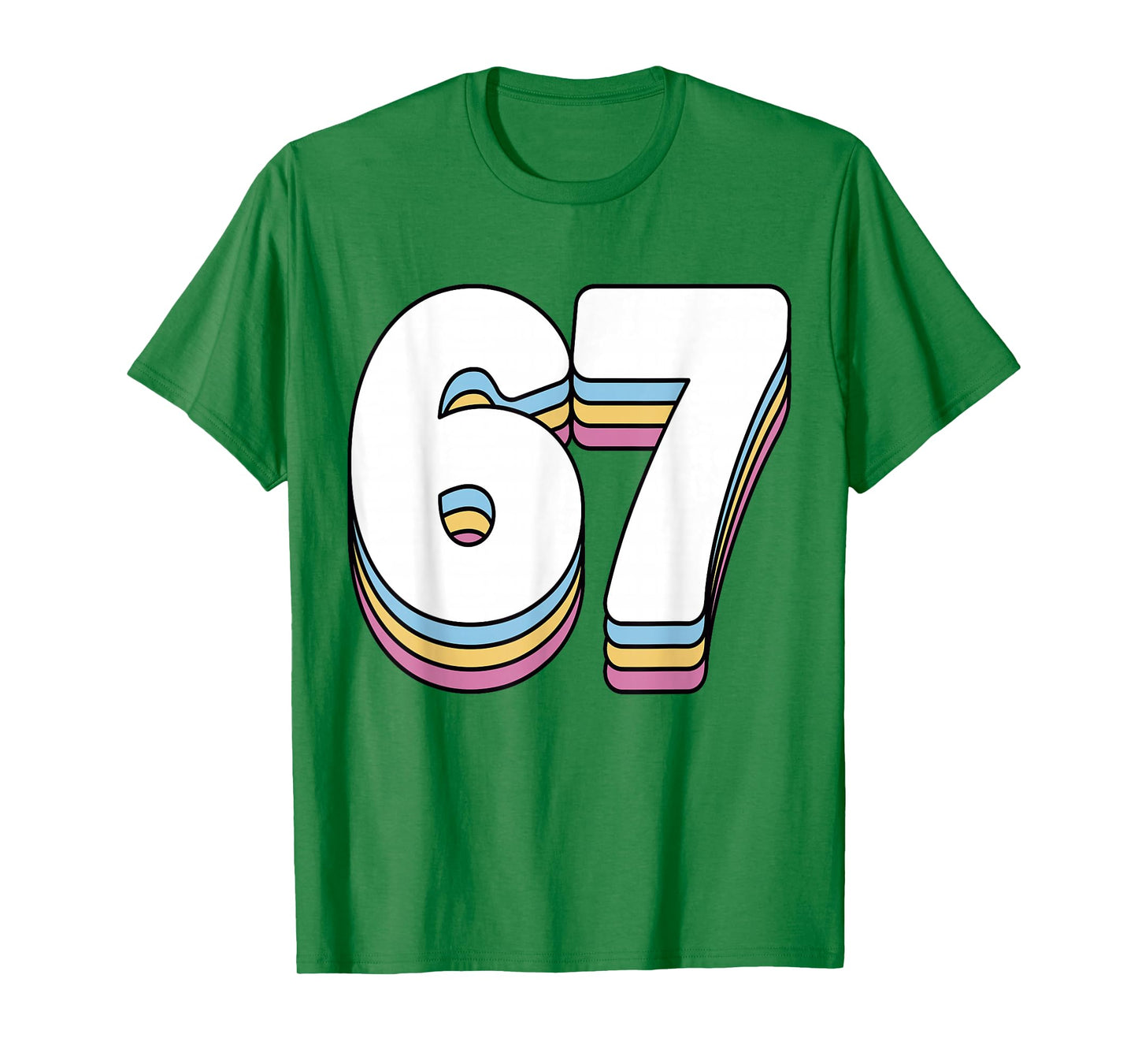 Funny 6 7 Meme Six Seven Gen Alpha Slang 67 T-Shirt