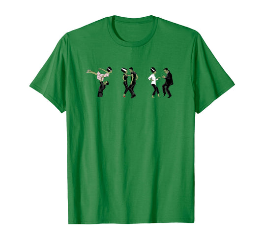 Frankenstein & Bride Dancing - Retro Romance T-Shirt