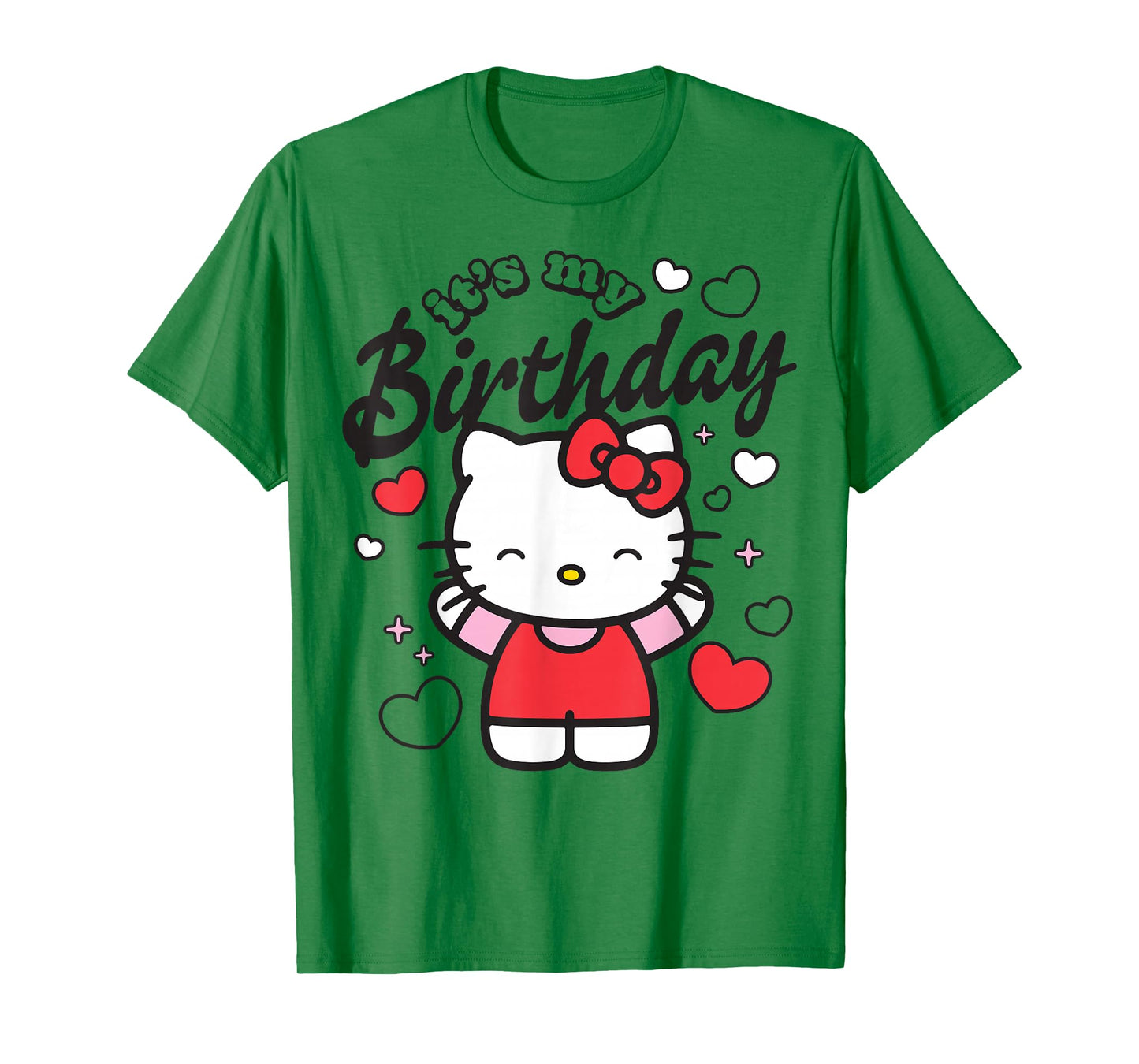 Hello Kitty It's My Birthday Hello Kitty Happy Cheer Hearts T-Shirt