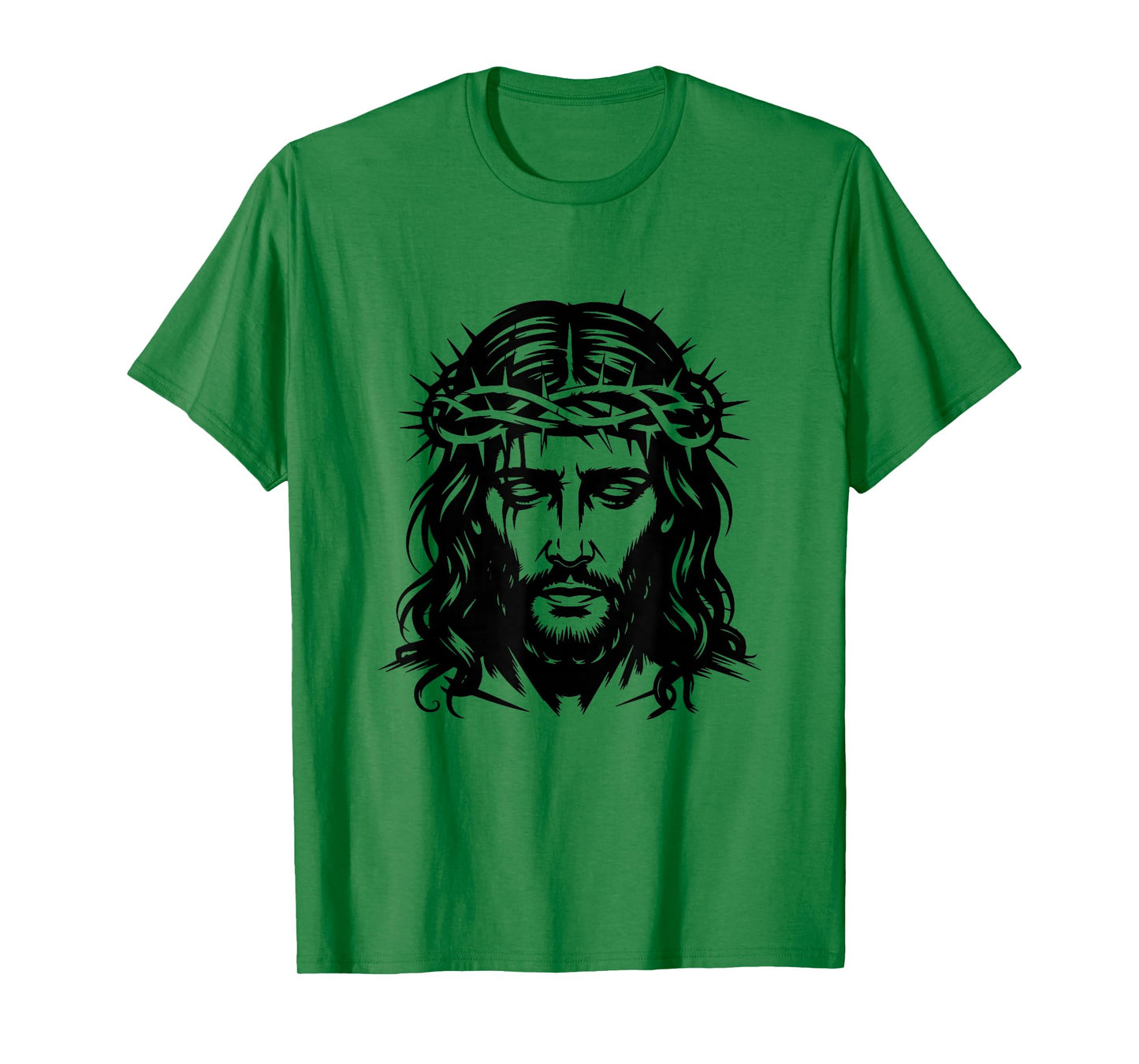 Jesus Crown of Thorns Black and White Faith T-Shirt
