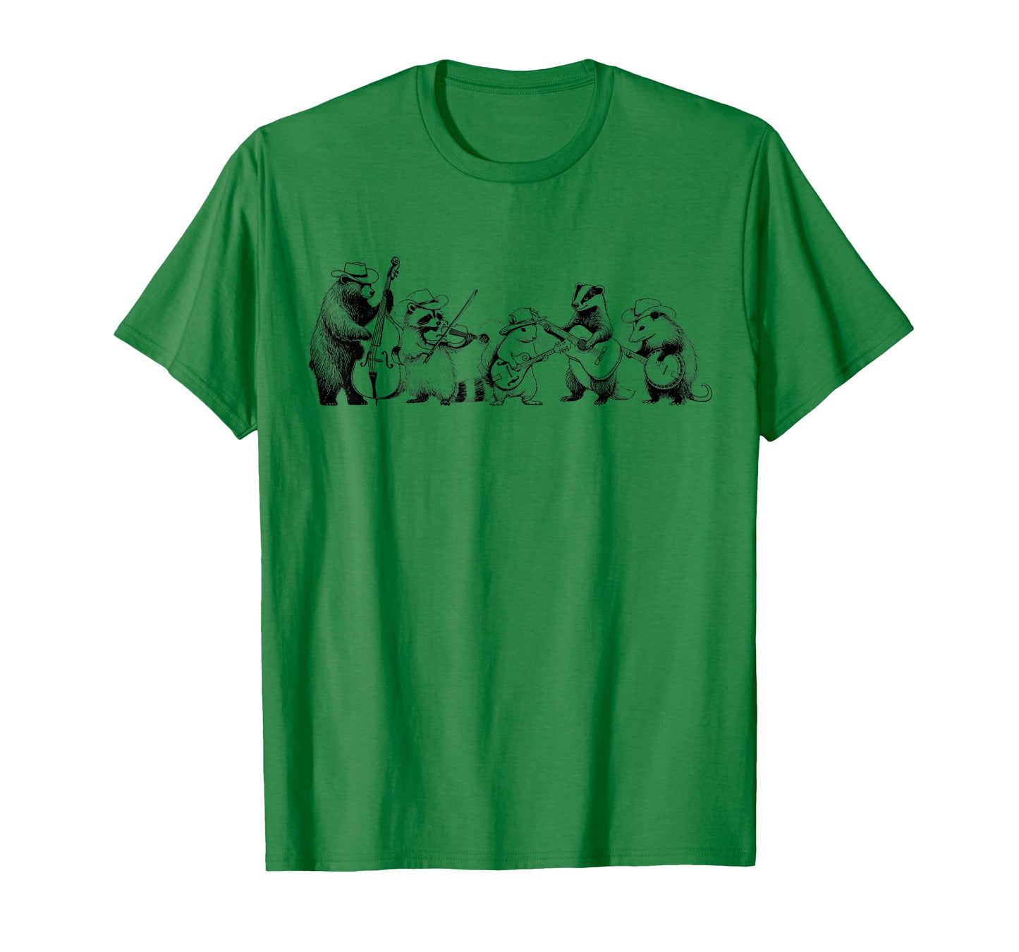 Funny Forest Animal Band Playing Instruments Music Lover T-Shirt