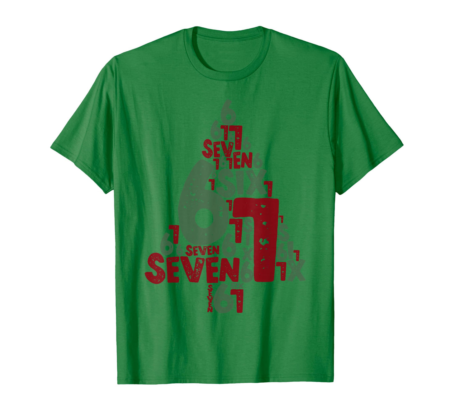 67 Christmas Tree Candy Cane Holiday Six Seven Meme Brainrot T-Shirt