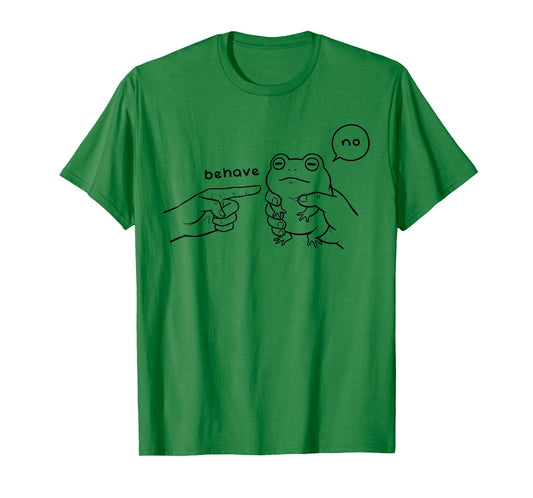 Funny Saying Behave No Dishonest Frog Animal Humor Meme T-Shirt