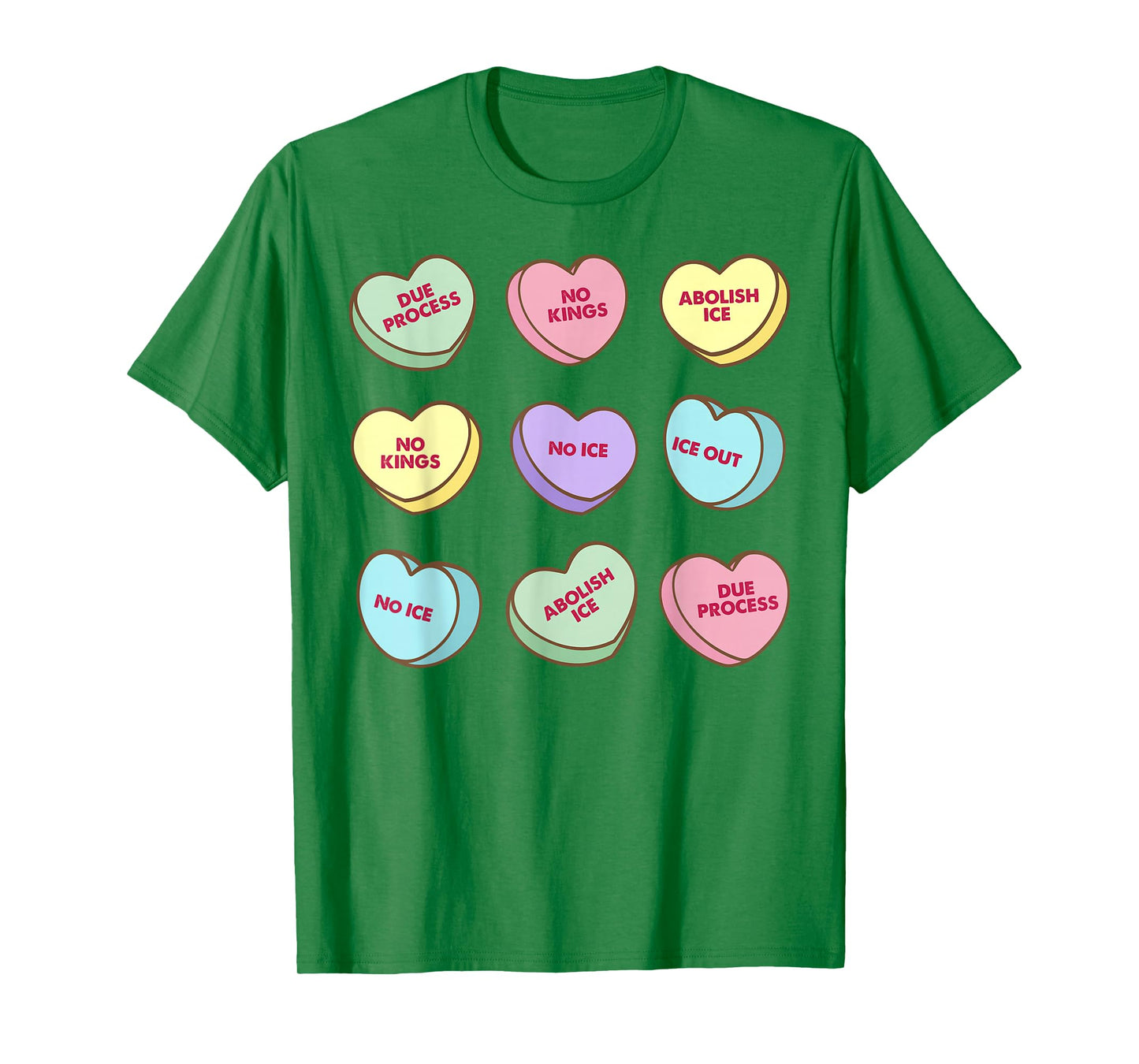 No Ice Valentine's Day Candy Heart Funny Abolish Ice T-Shirt