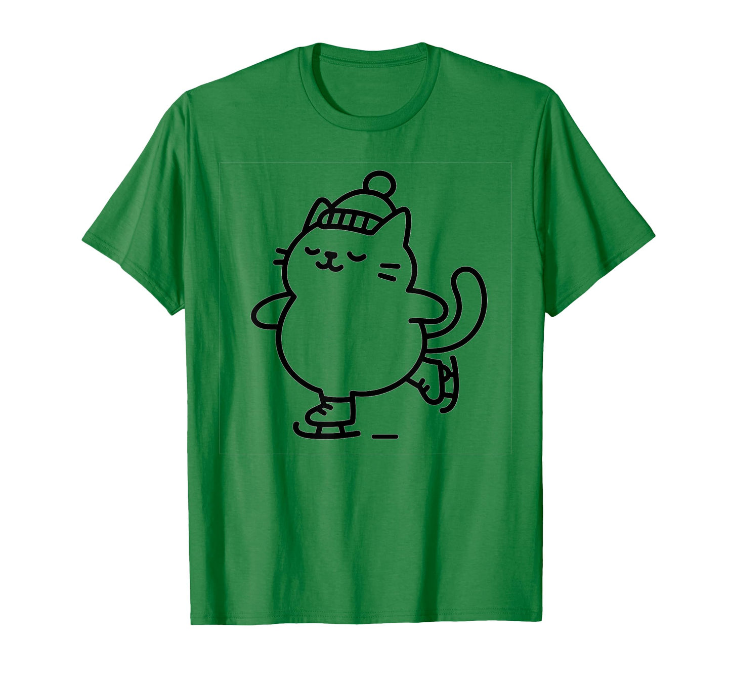Cute Cat Ice Skating T-Shirt