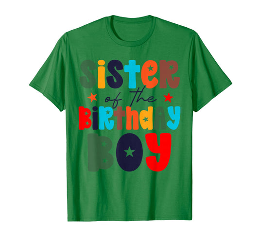 Sister of The Birthday Boy Matching Family Birthday Party T-Shirt