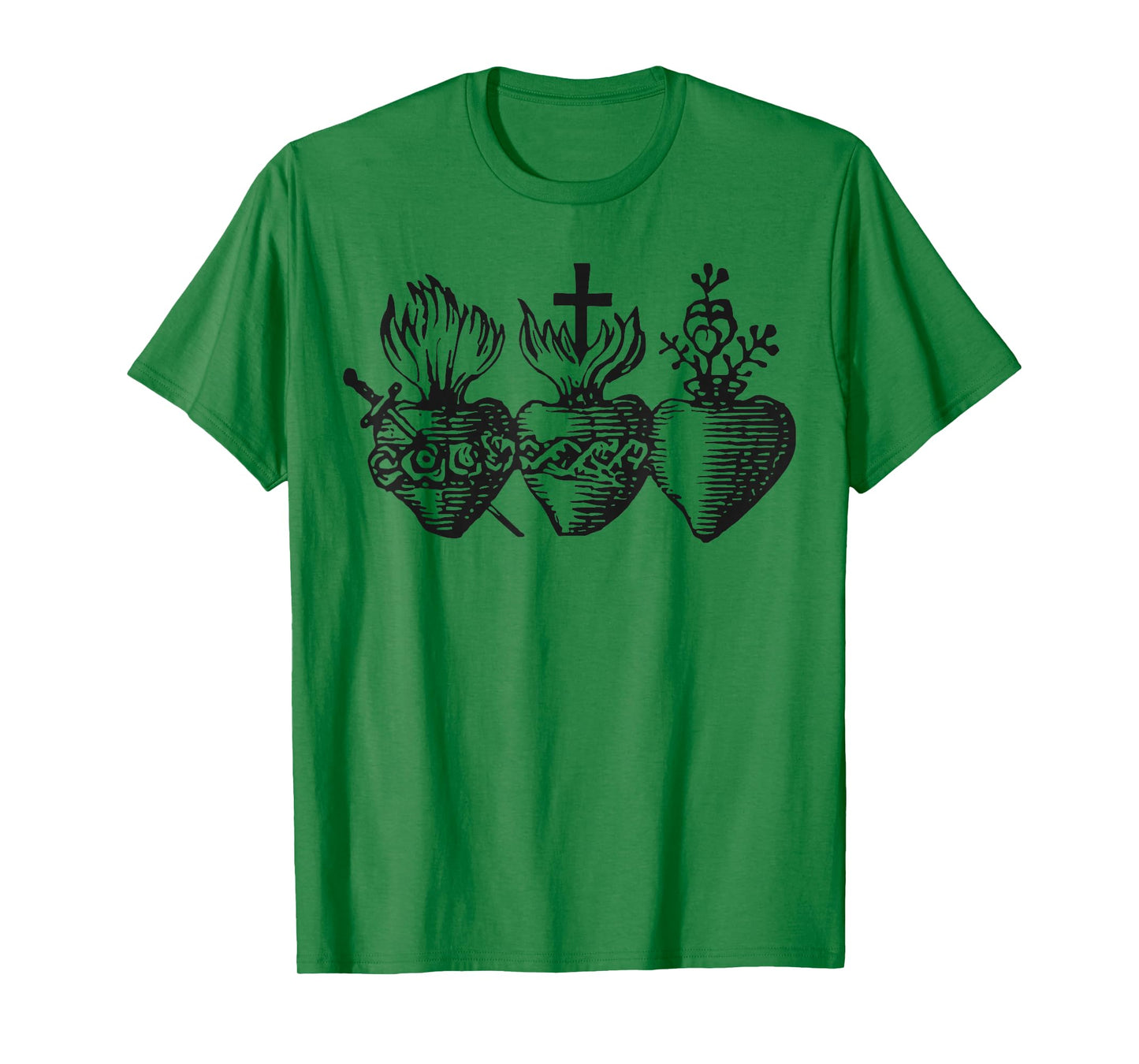 Three Hearts of The Holy Sacred Heart of Jesus Mary Joseph T-Shirt