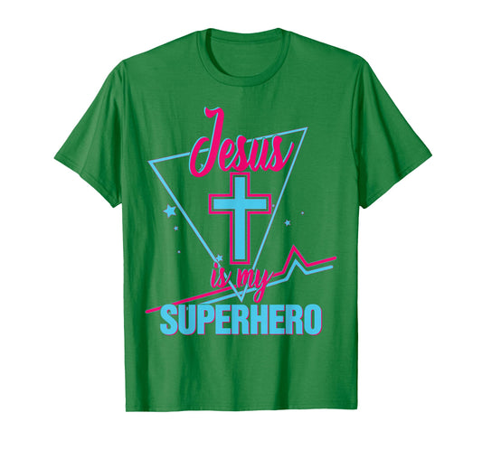 Girls Jesus is My Superhero Christian Toddler Sister God Mom T-Shirt