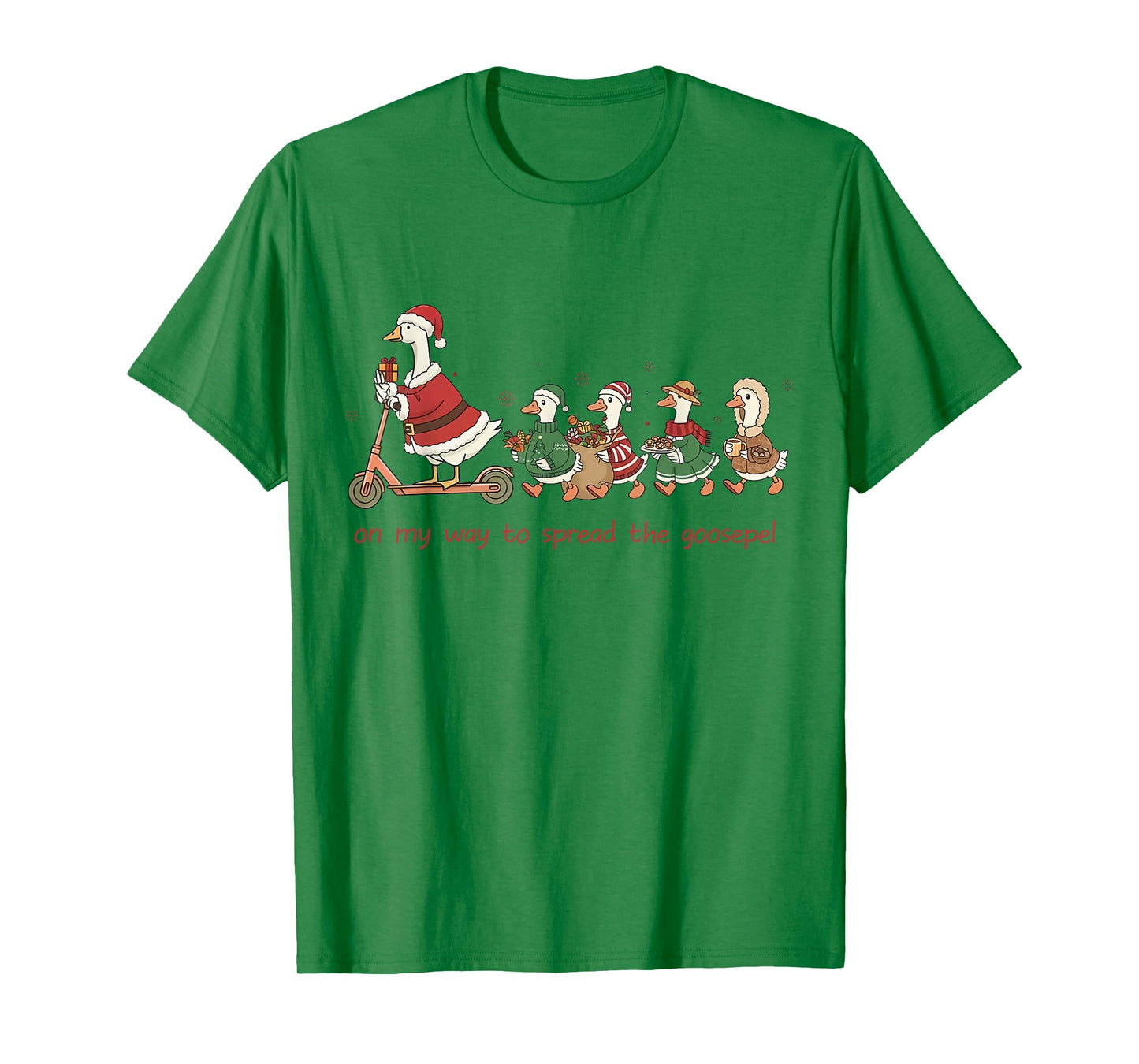 On My Way to Spread The Goosepel Funny Christian Faith Goose T-Shirt