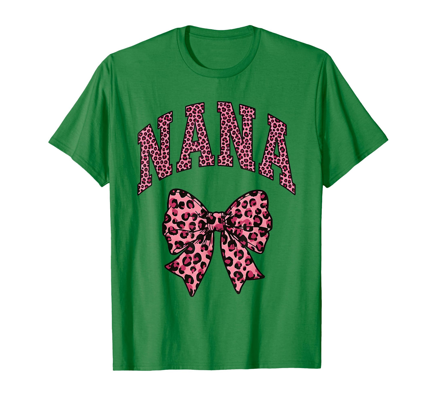 Nana Leopard Bow Design - Cute Grandma T-Shirt