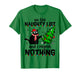 On The Naughty List and I Regret Nothing Cat Christmas Tree T-Shirt