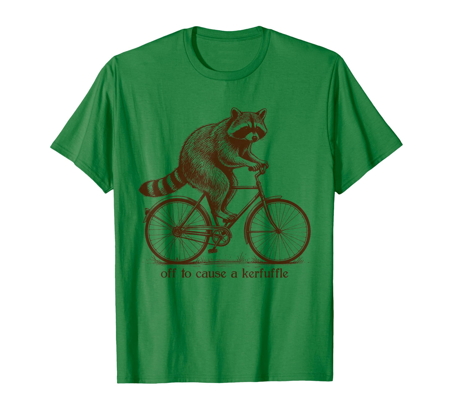 Off to Cause A Kerfuffle Funny Raccoon Meme Men Women T-Shirt
