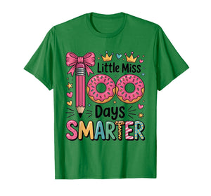 Little Miss 100 Days Smarter Kids Girls 100th Day of School T-Shirt