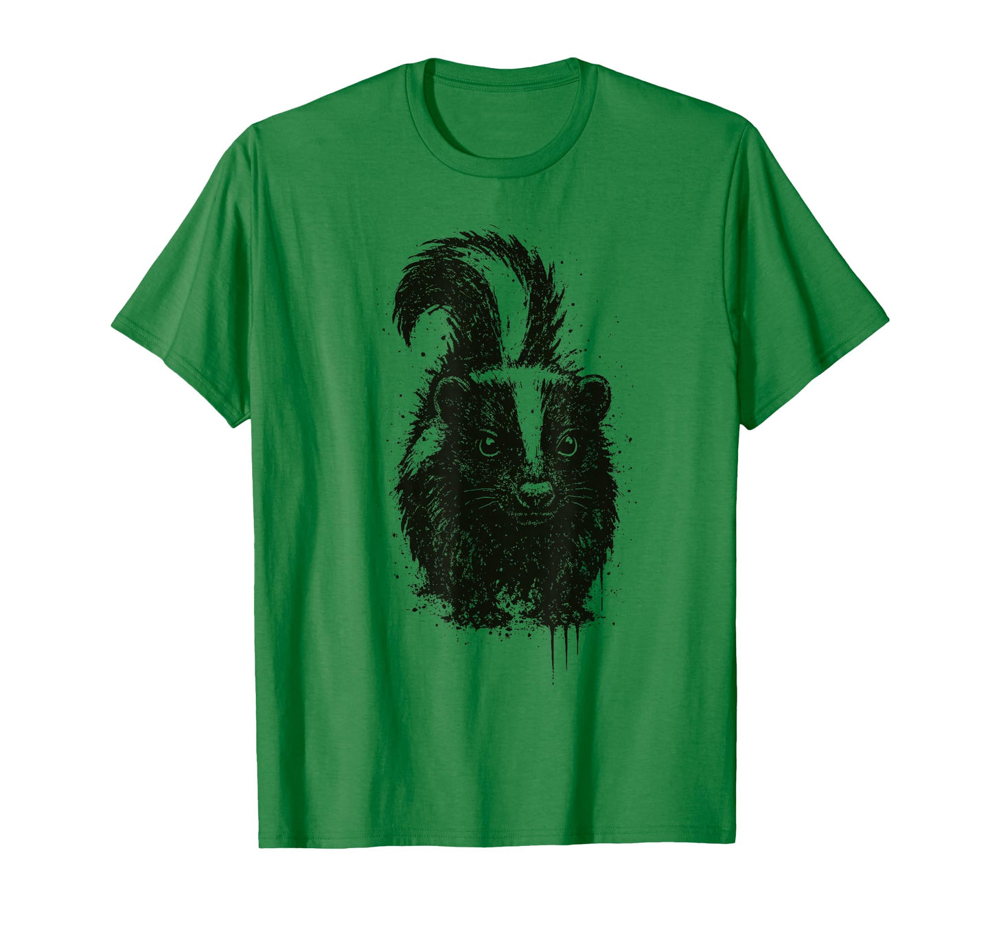 Skunk Ink Art Grunge Aesthetic Pest Forest Animal Portrait T-Shirt