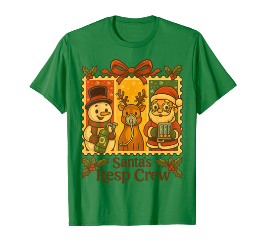 Funny Christmas Respiratory Therapy Crew Xmas RT Nurse T-Shirt
