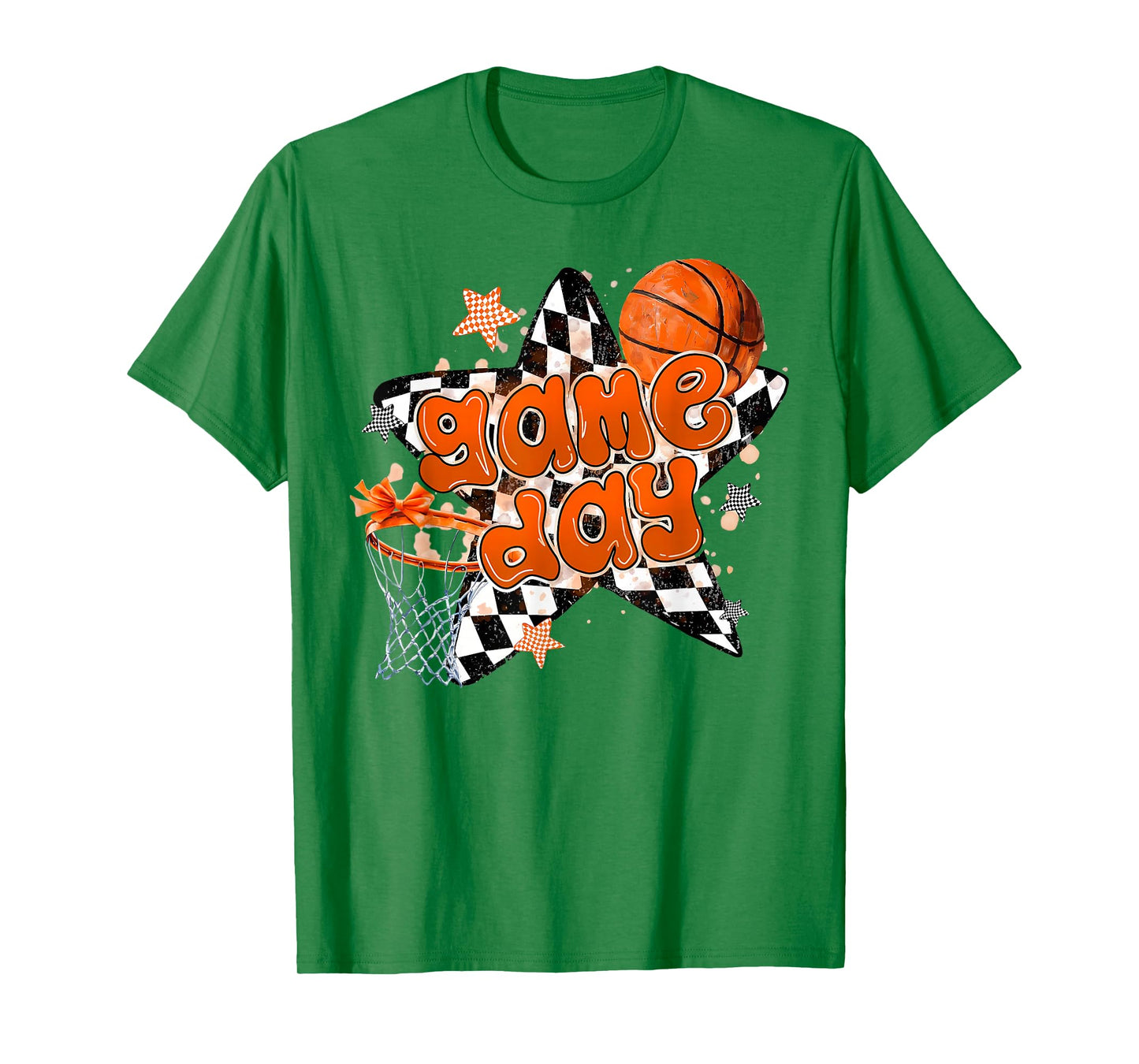 Retro Game Day Basketball for Girl Women Kids Basketball Mom T-Shirt