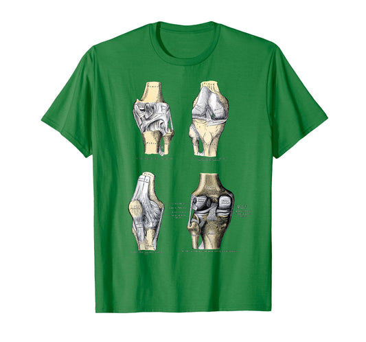 Anatomical Medical Knee Joint with Ligaments Vintage Anatomy T-Shirt