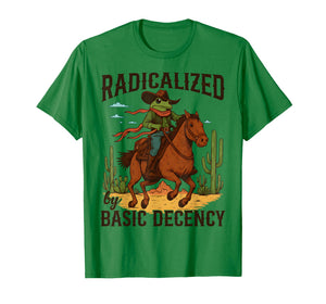 Retro Radicalized by Basic Decency Cowboy Frog T-Shirt
