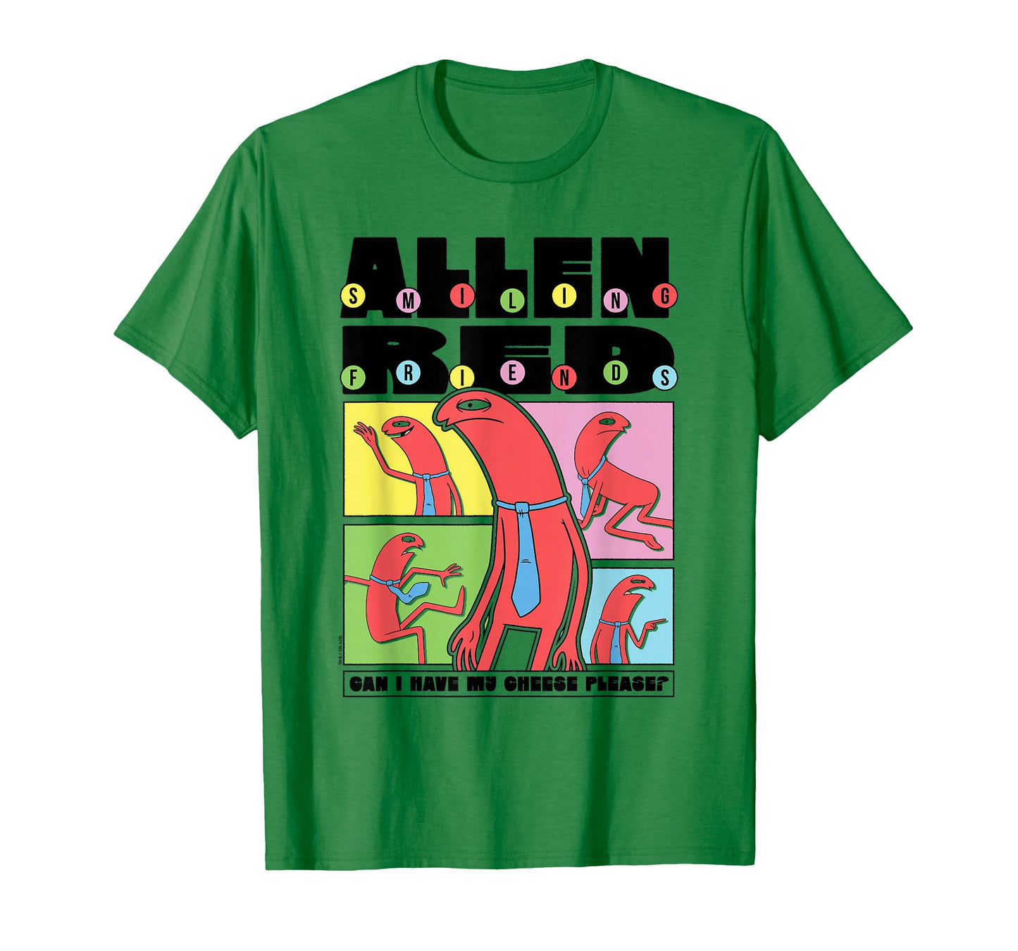 Smiling Friends Allen Red Can I Have My Cheese Funny Cartoon T-Shirt